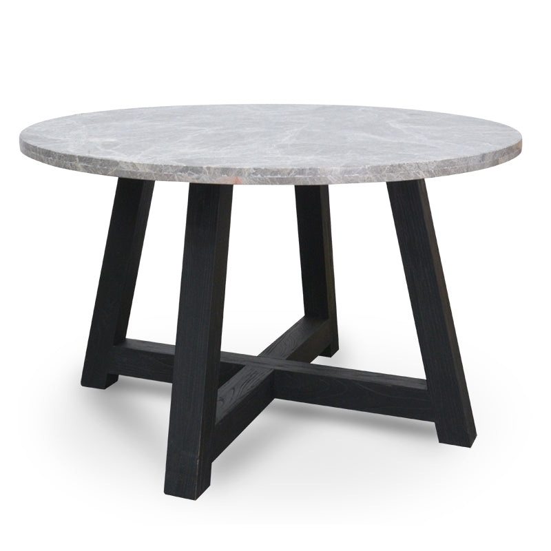 CDT2006-KL 130cm Round Grey Marble Dining Table