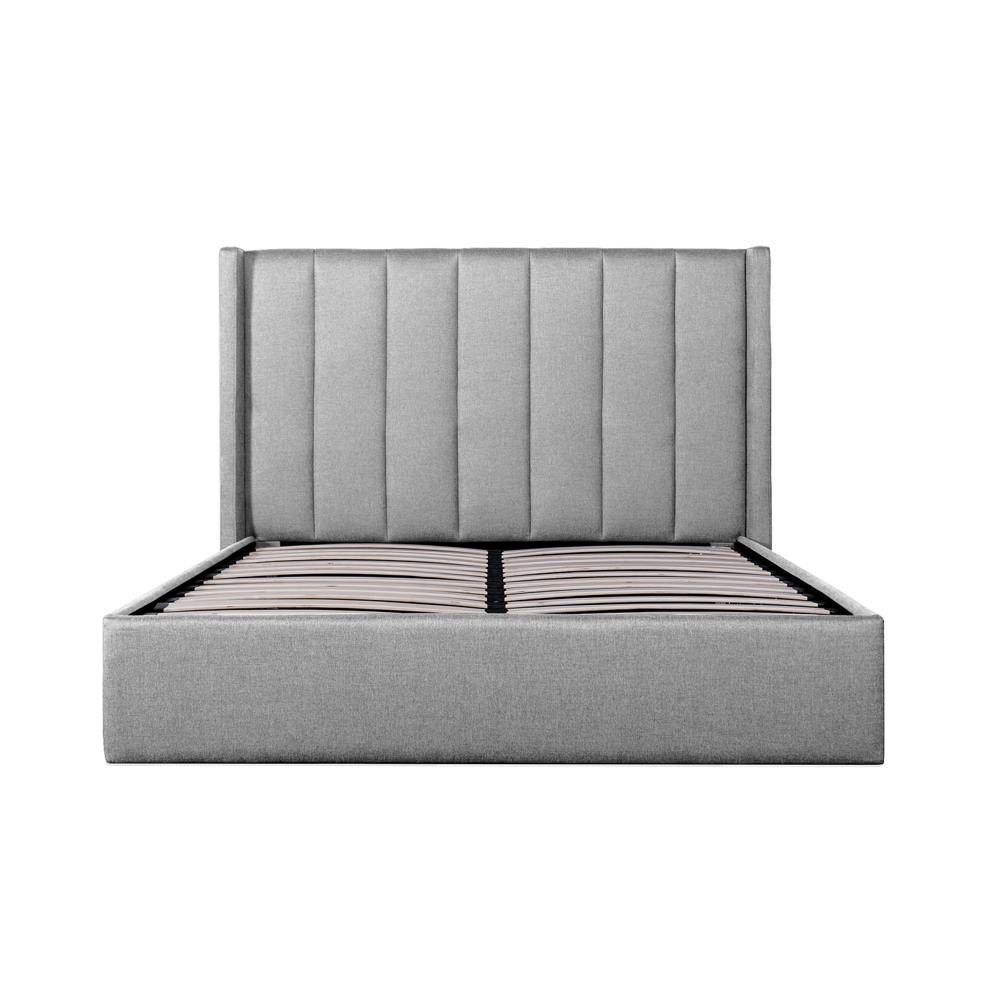 Pearl Grey Queen Bed Frame with Storage