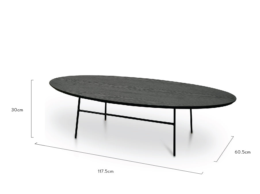 Montrel 117.5cm Coffee Table - Black Ash Veneer