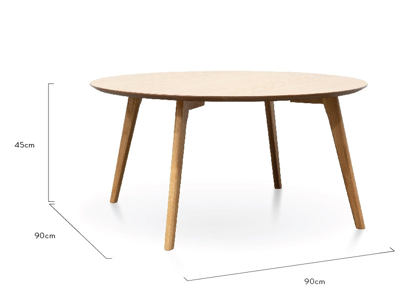 CCF2822-KD 90cm Round Coffee Table - Natural