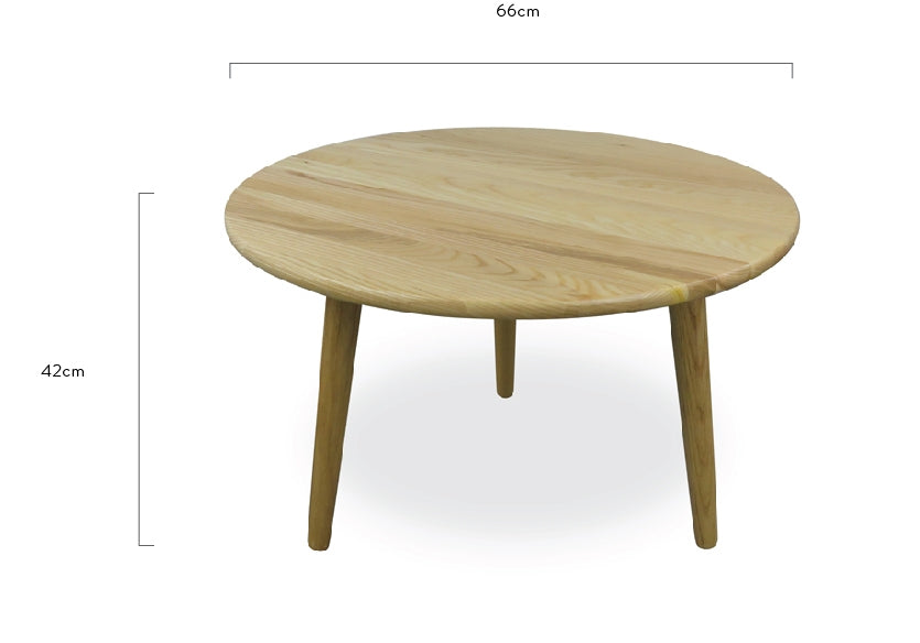 CCF430 66cm Round Coffee Table - Natural