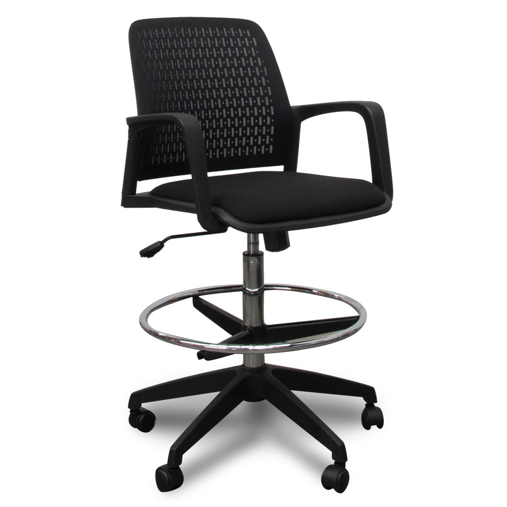 Clayton Drafting Office Chair - Black