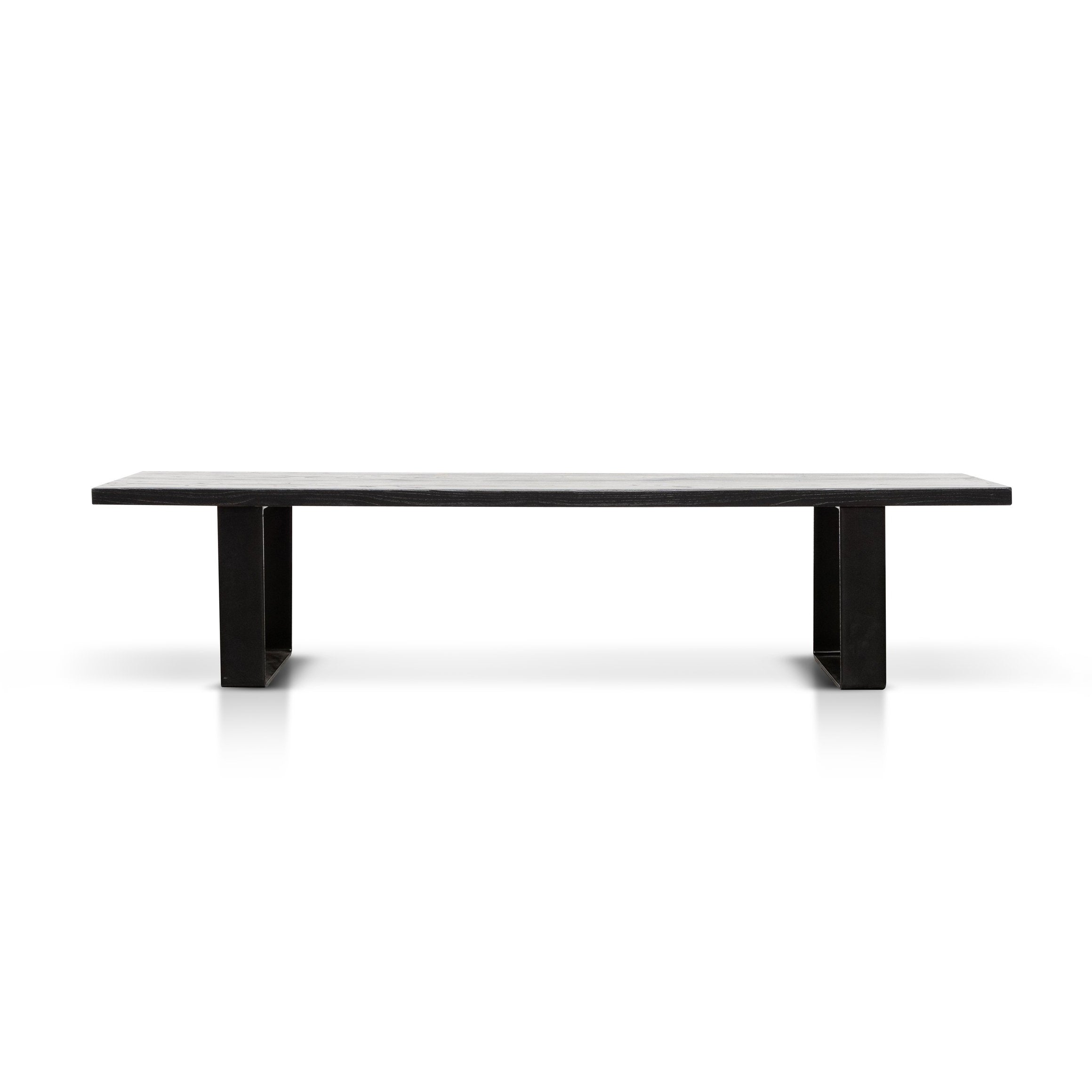 CDB6065 2m Reclaimed Wood Bench - Black