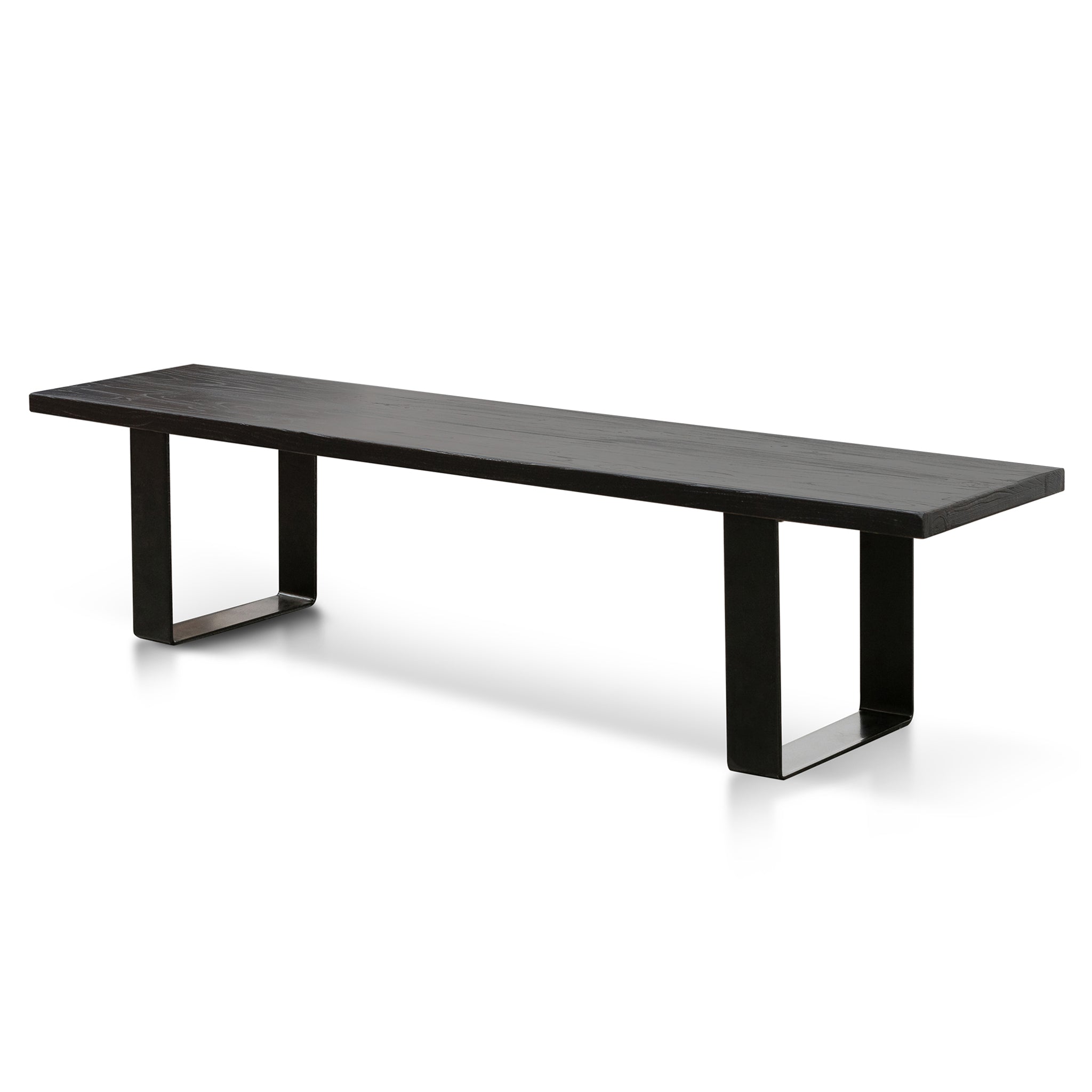 Dalton 2m Reclaimed Wood Bench - Black