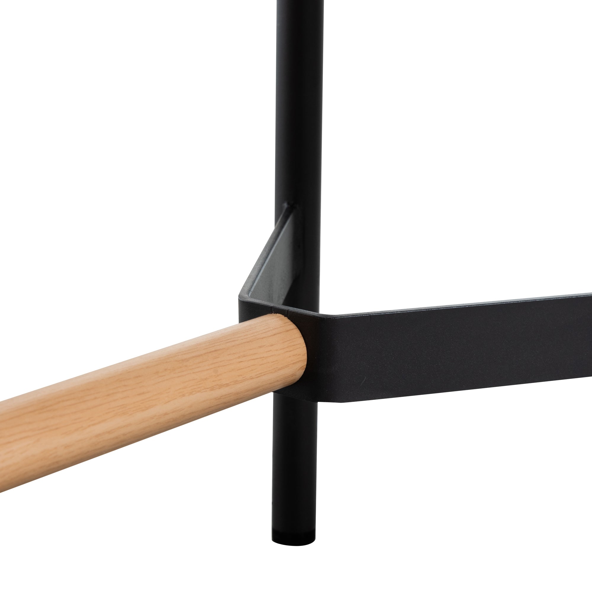 CDB6056-KD 1.8m Natural Wooden Bench - Black Legs