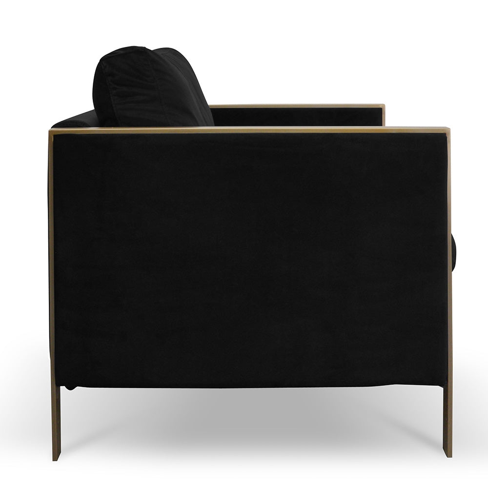 CLC2112-KL Fabric Armchair in Black Velvet