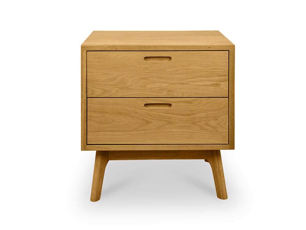 Natural Oak Wooden Bedside Table - Natural Oak