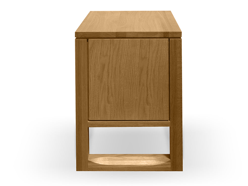 Natural Oak 1 Drawer Wooden Bedside Table