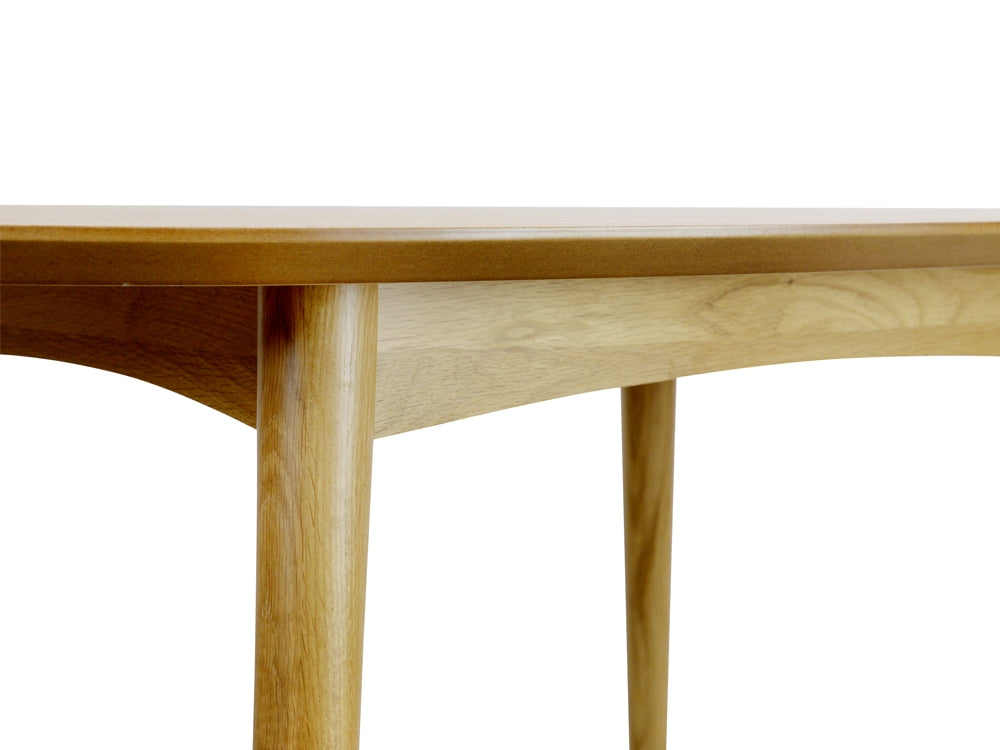 Oak Fixed Dining Table - Natural