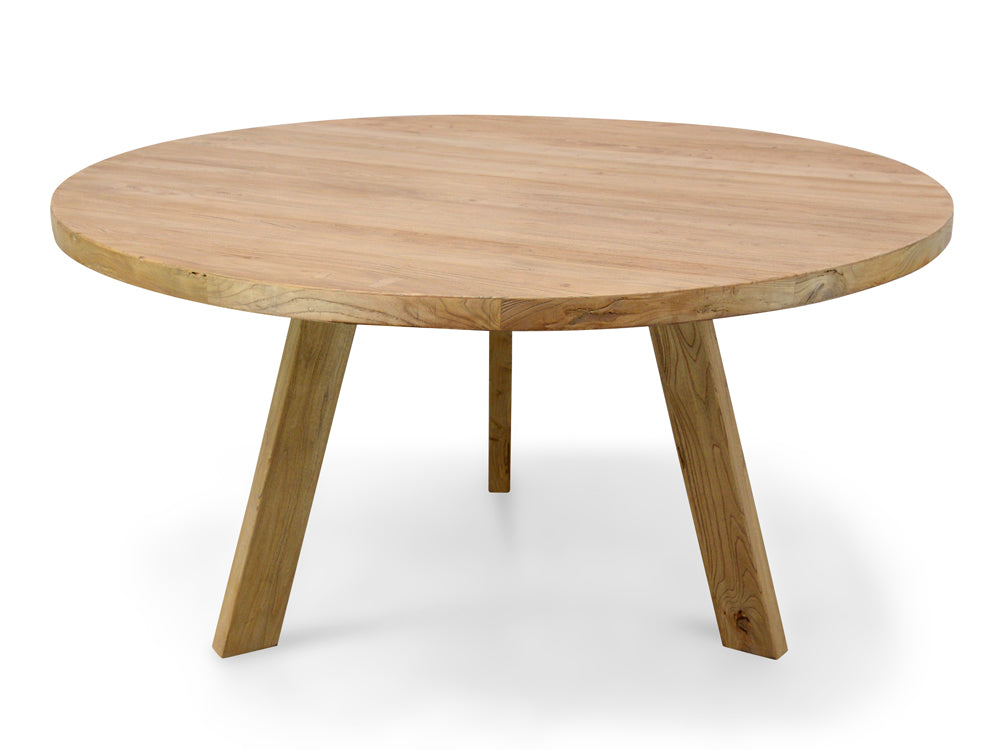 Reclaimed Elm Wood 1.5m Round Dining Table