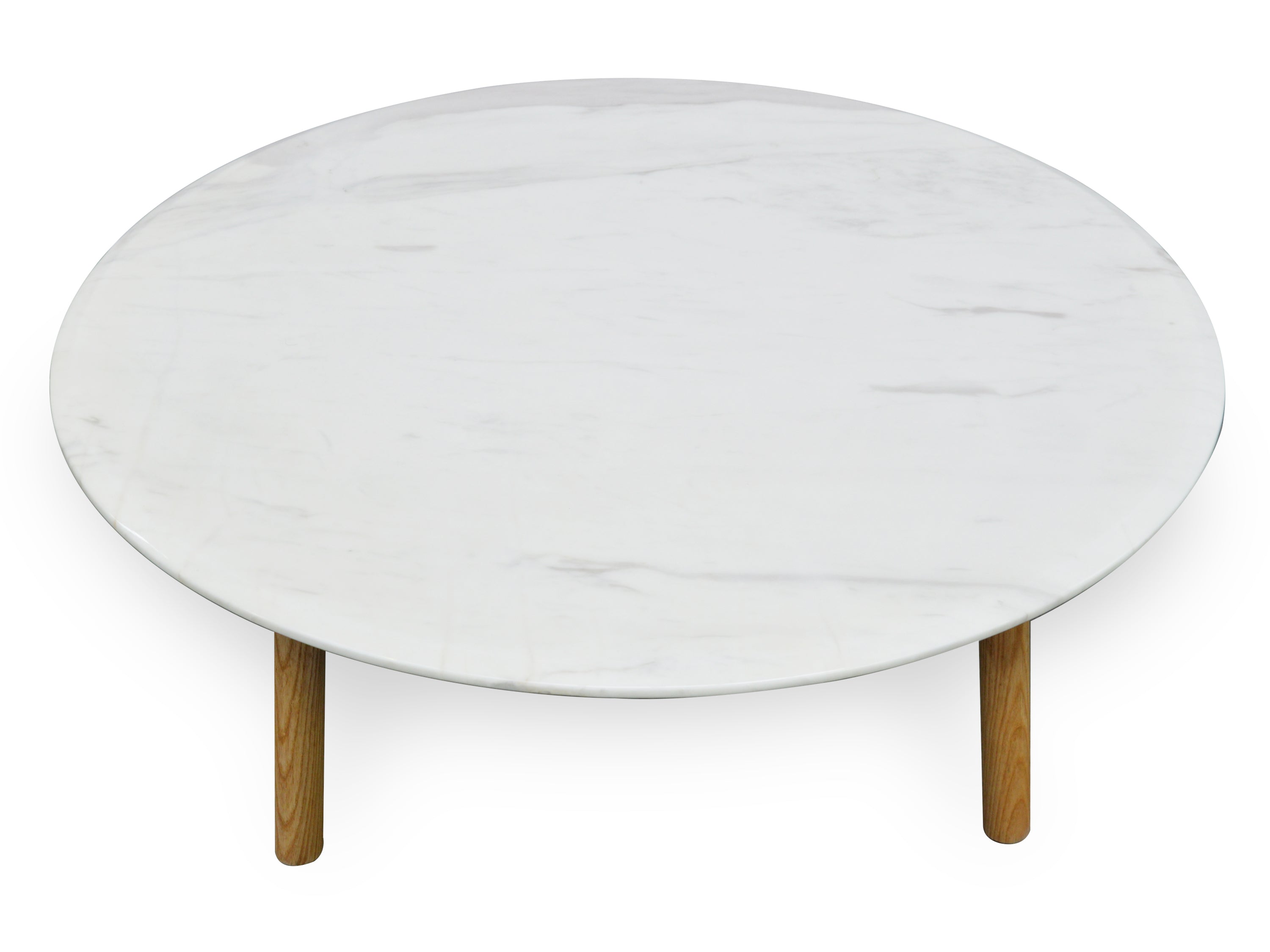 Hunter 100cm Marble Round Coffee Table - Natural