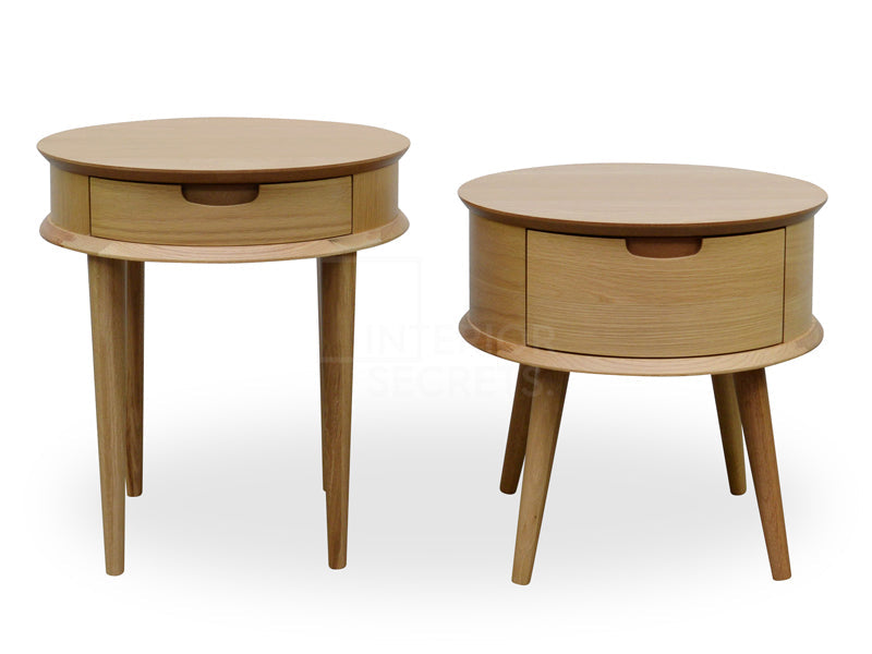 Asta Walnut Round Side Table