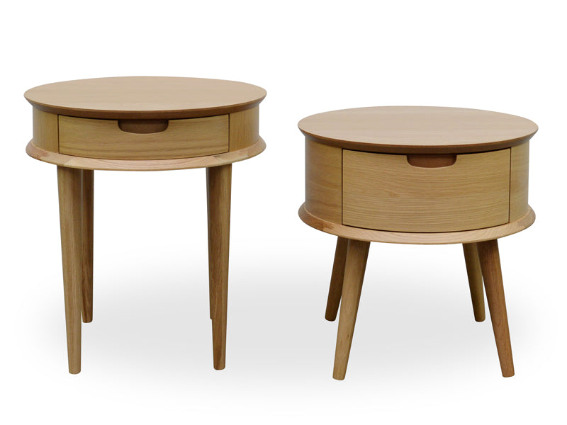 Asta Walnut Round Side Table