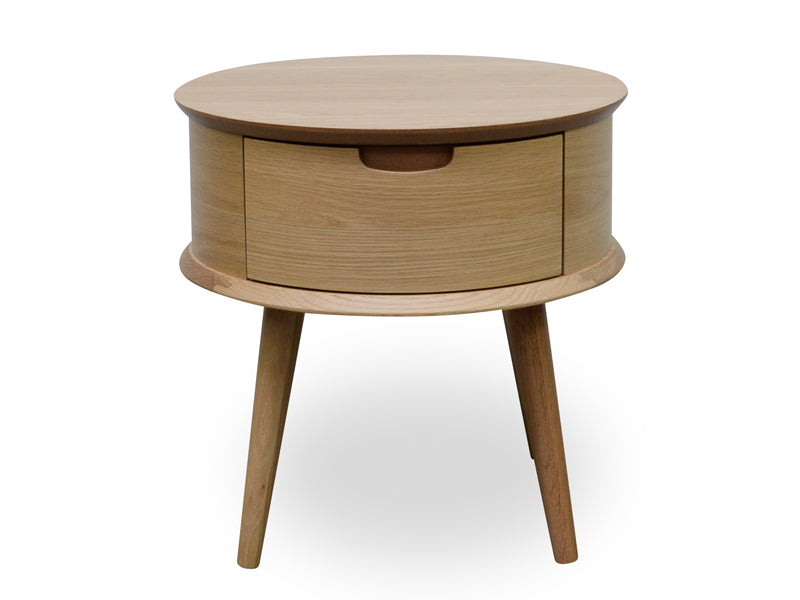 Asta Walnut Round Side Table