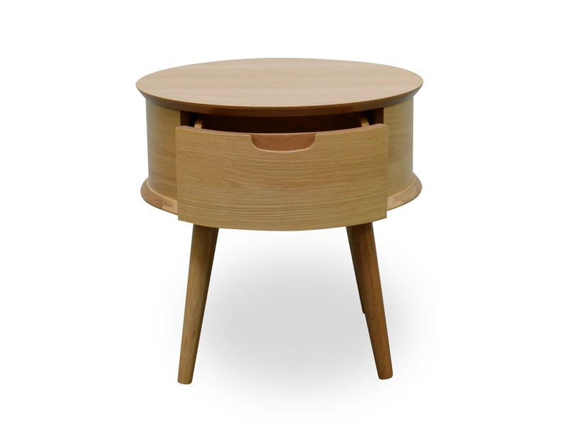 Asta Walnut Round Side Table