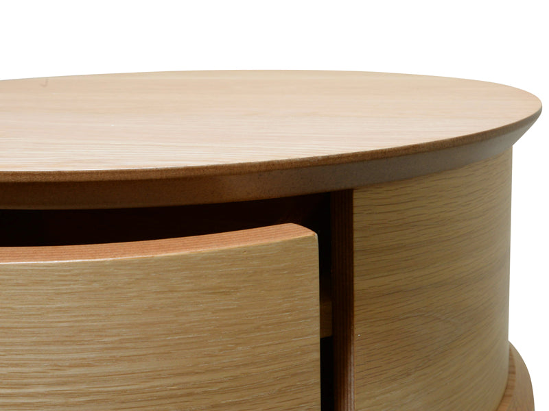 Asta Walnut Round Side Table