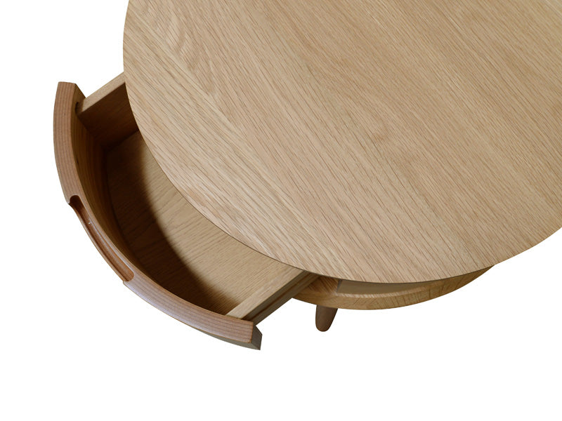 Asta Walnut Round Side Table