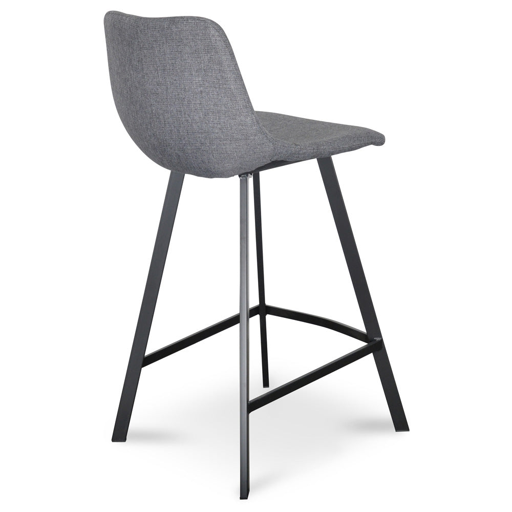 Duke 65cm Bar Stool - Dark Grey (Set of 2)