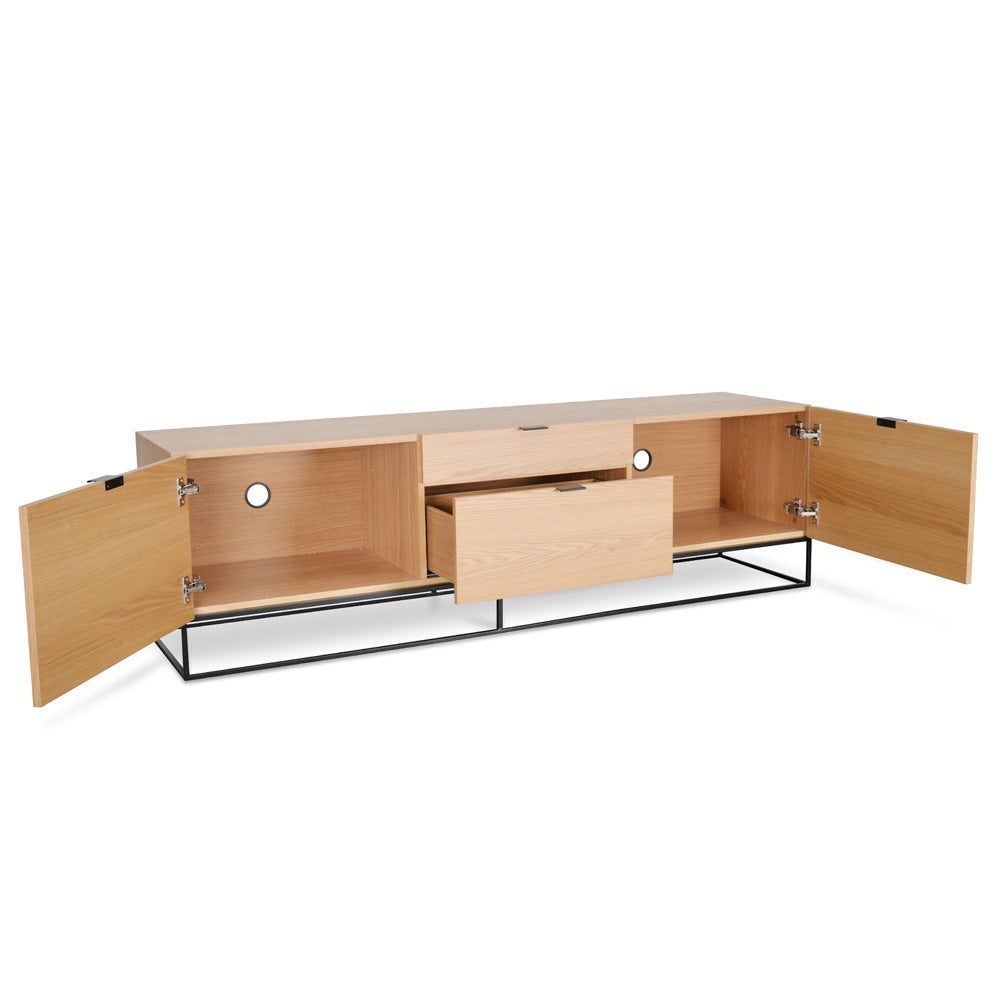 180cm Entertainment TV Unit - Natural Oak