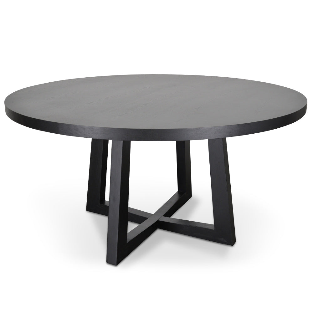 Kim Round 1.5m Dining Table - Black