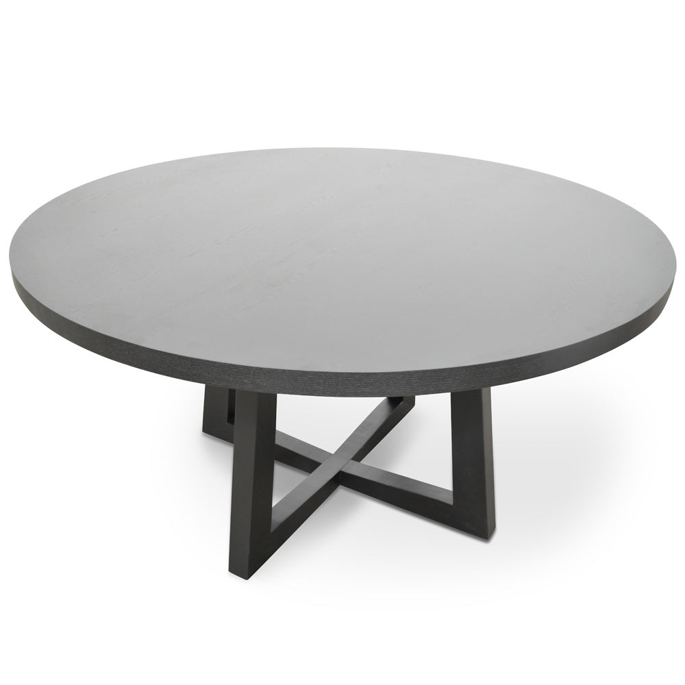 Kim Round 1.5m Dining Table - Black