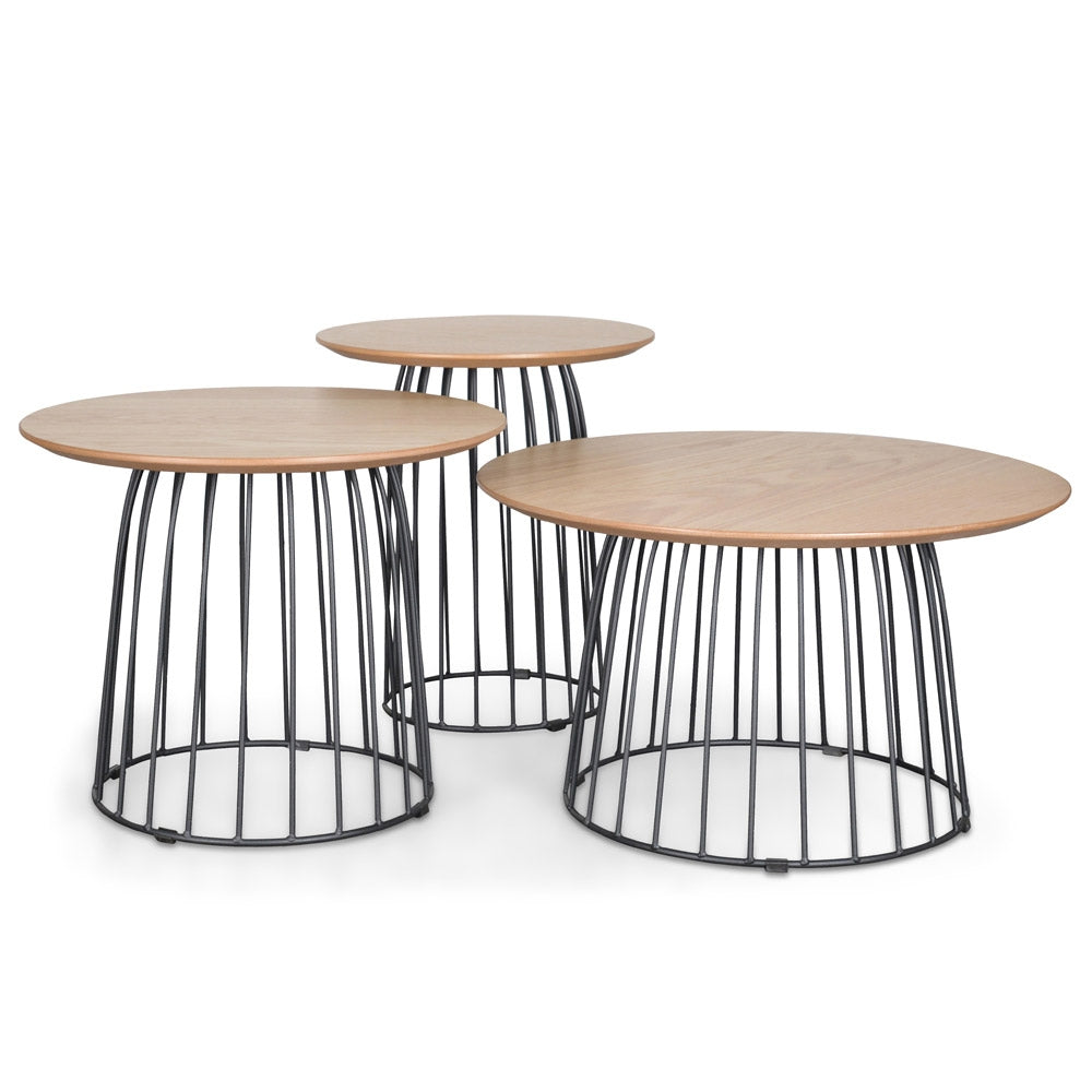 Carmella Natural Side Table Set