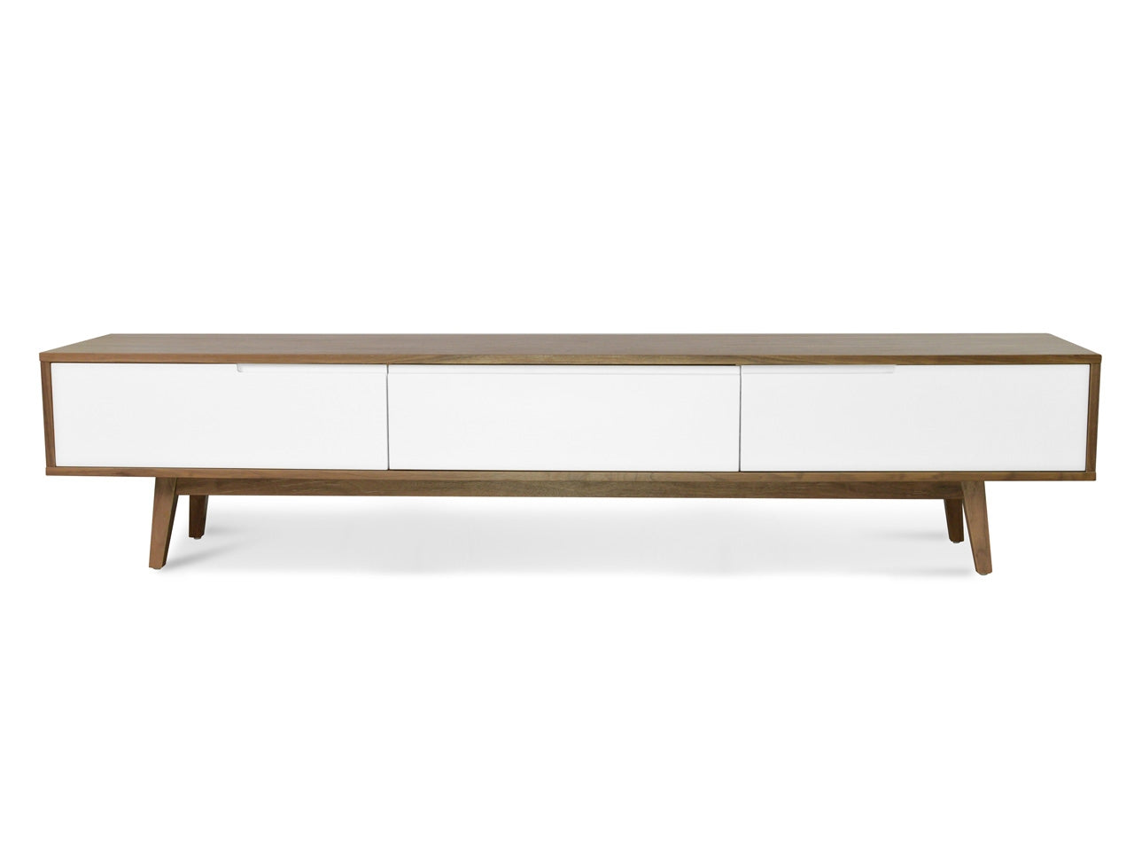 2.1m Lowline TV Entertainment Unit - Walnut