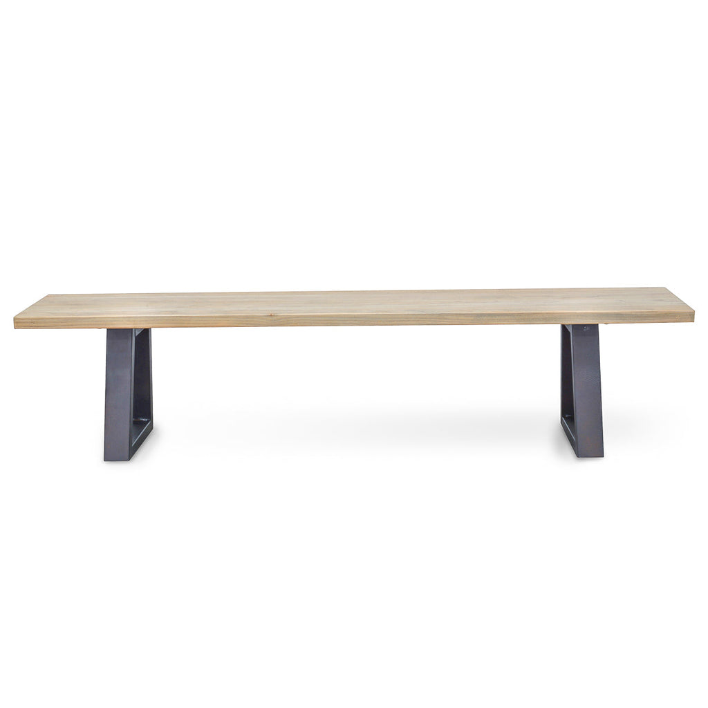 Edwin 2m Reclaimed Elm Wood Bench - Natural