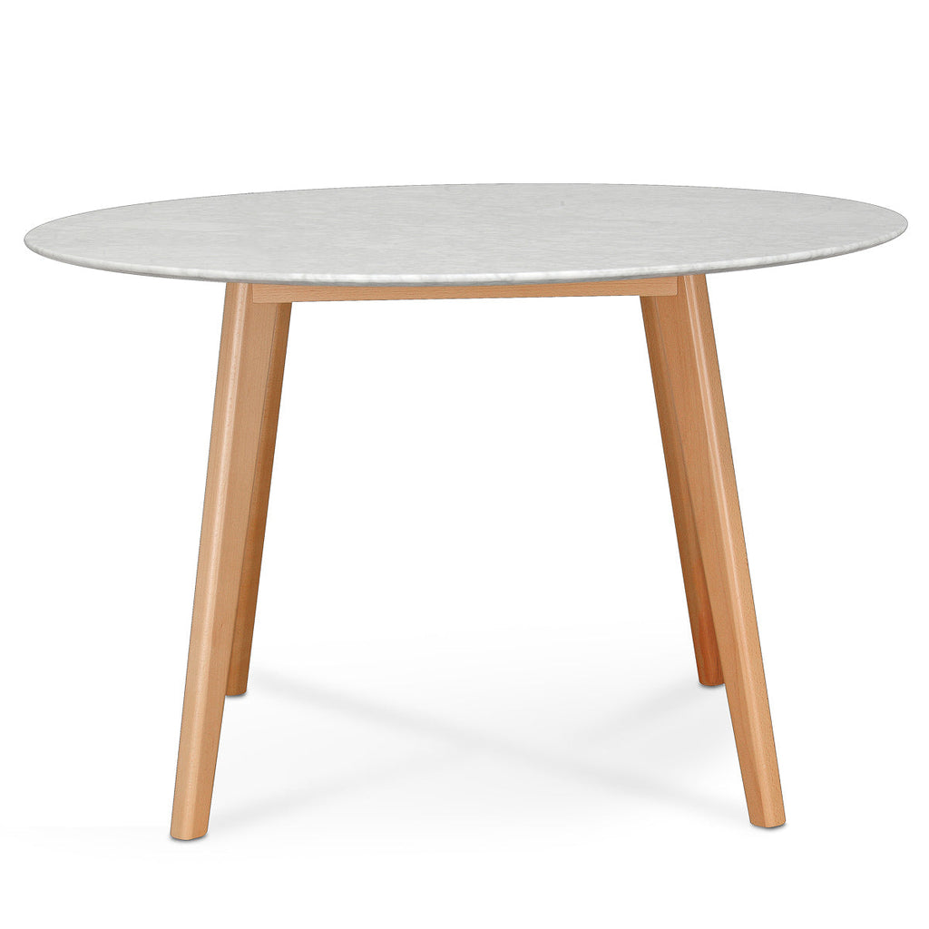 Aron 120cm Marble Dining Table - Natural Base