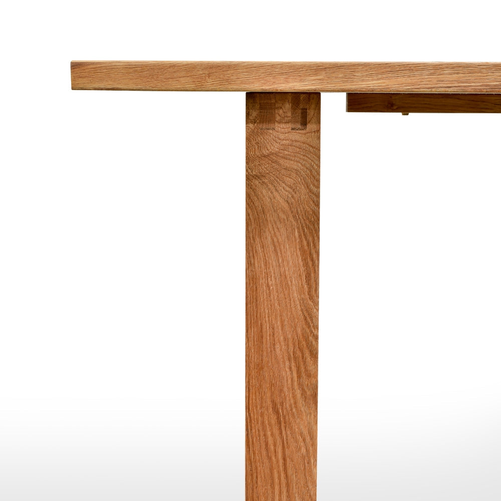 CDT2303-SI 2.2m Dining Table - Oak timber panels - Oak Wrapped Legs