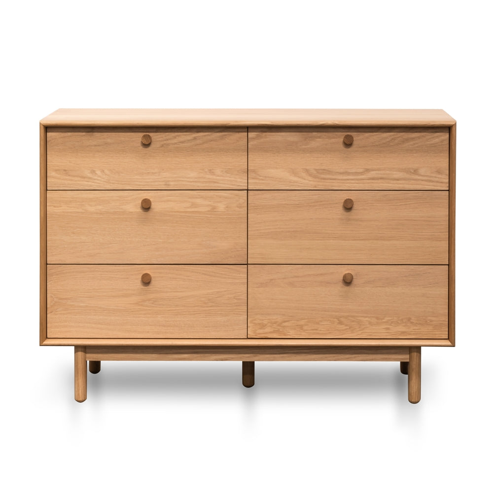 Kenston 6 Drawer Wide Chest - Oak