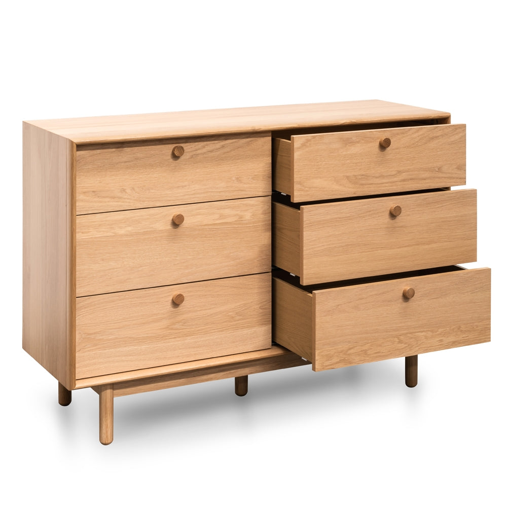 Kenston 6 Drawer Wide Chest - Oak