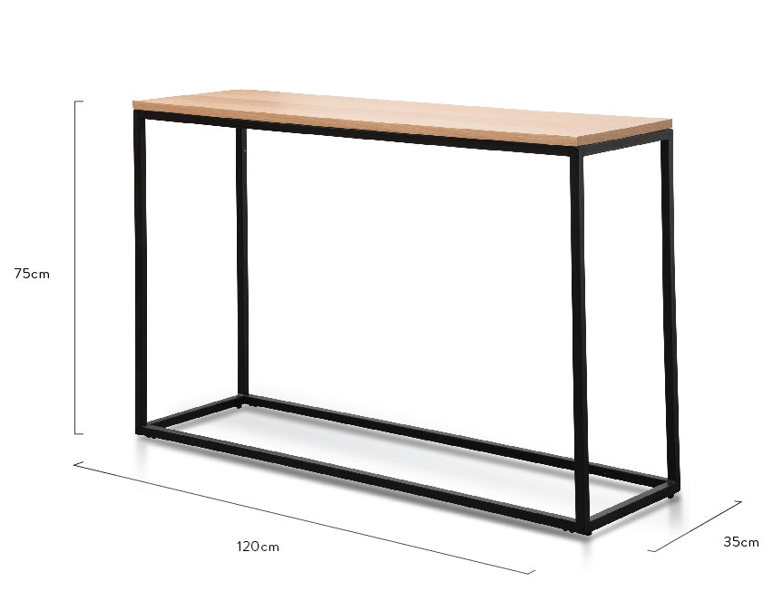 Natural Console Table - Black