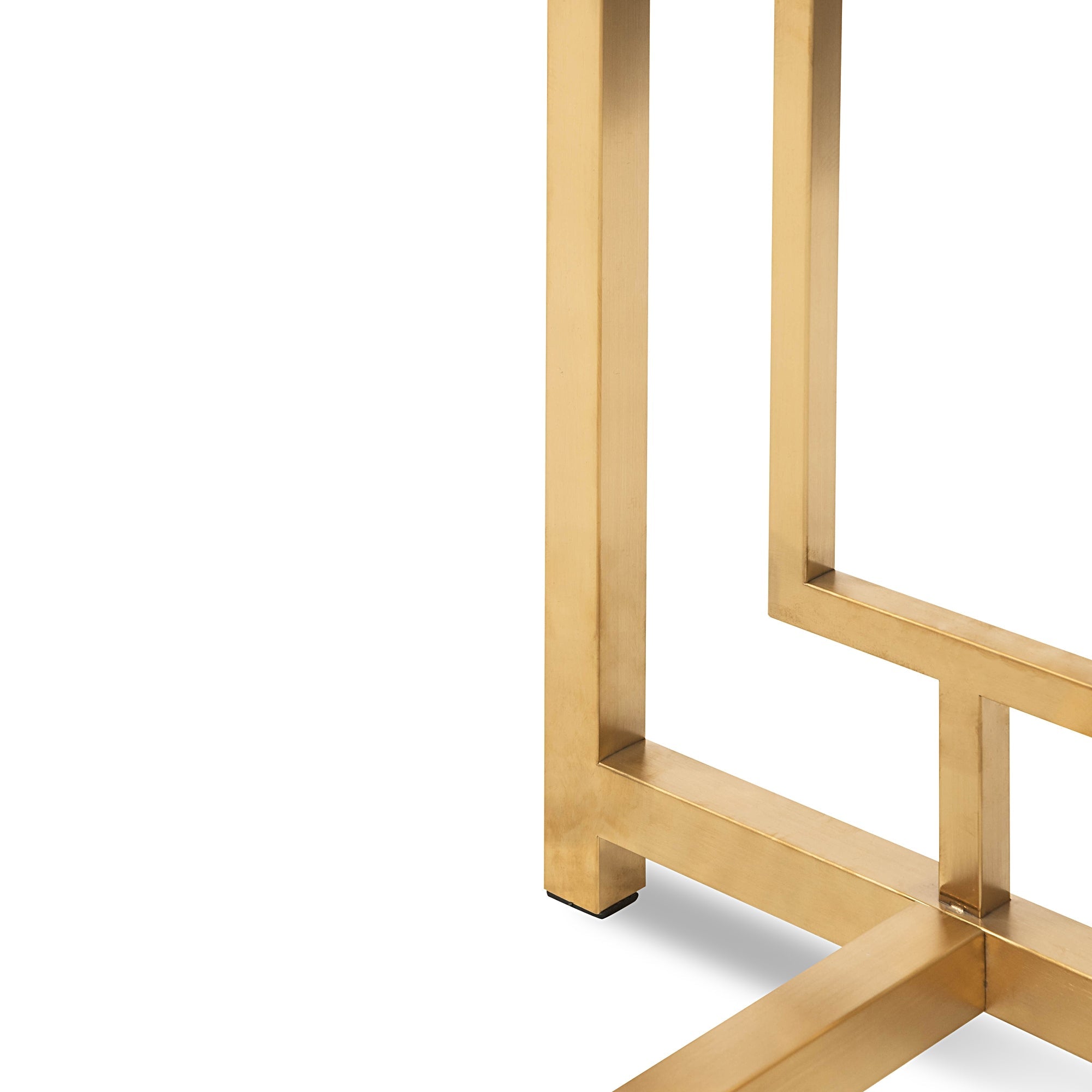 Giovanna Glass Console table - Brushed Gold Base