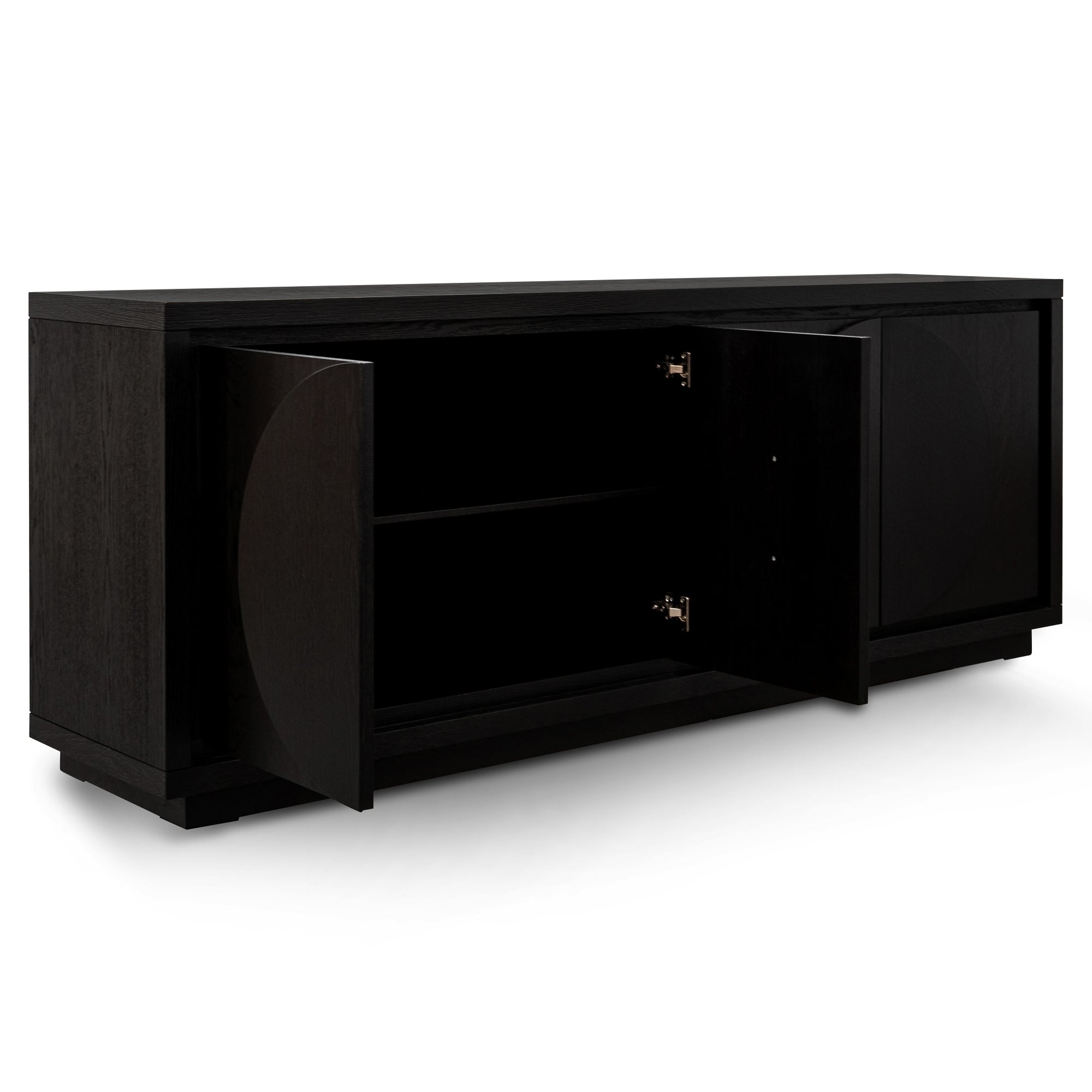 Zara 2m Buffet Unit - Textured Espresso Black