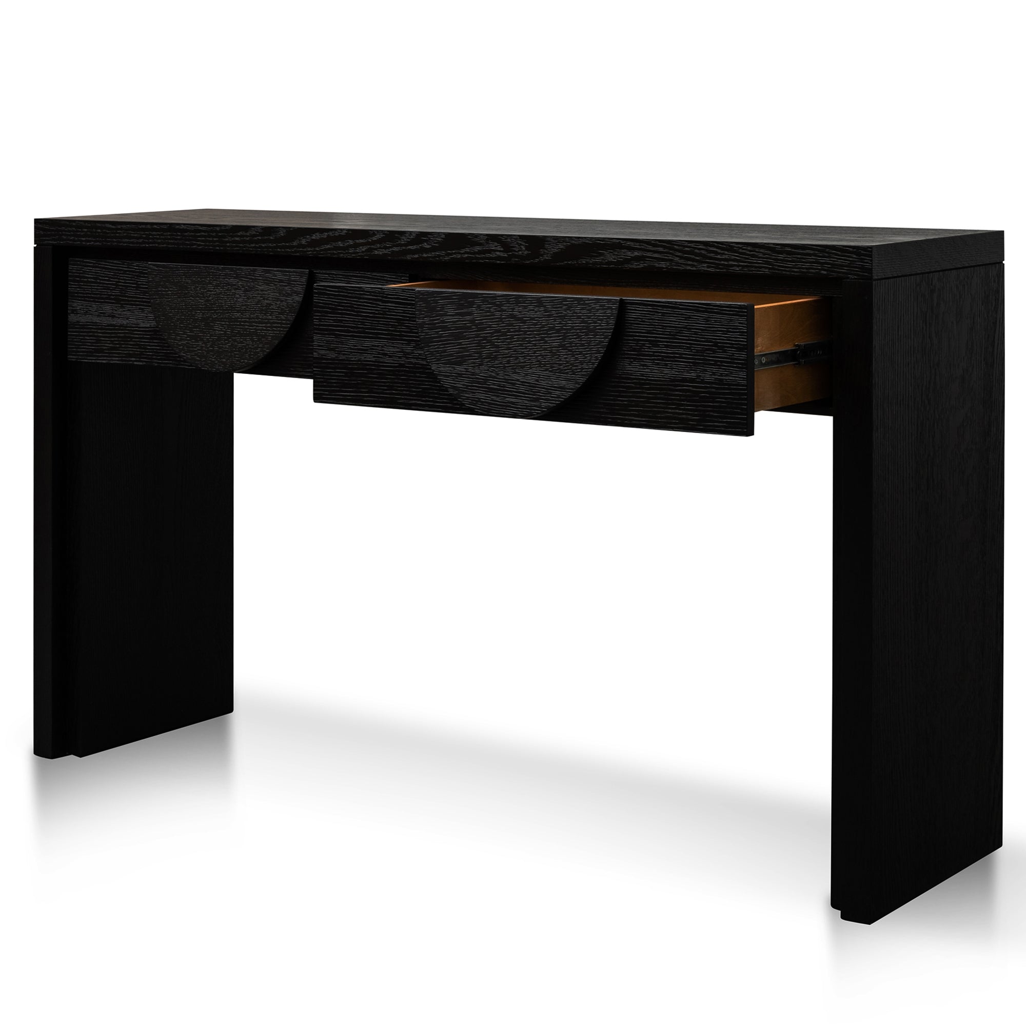 1.4m Console Table - Textured Espresso Black