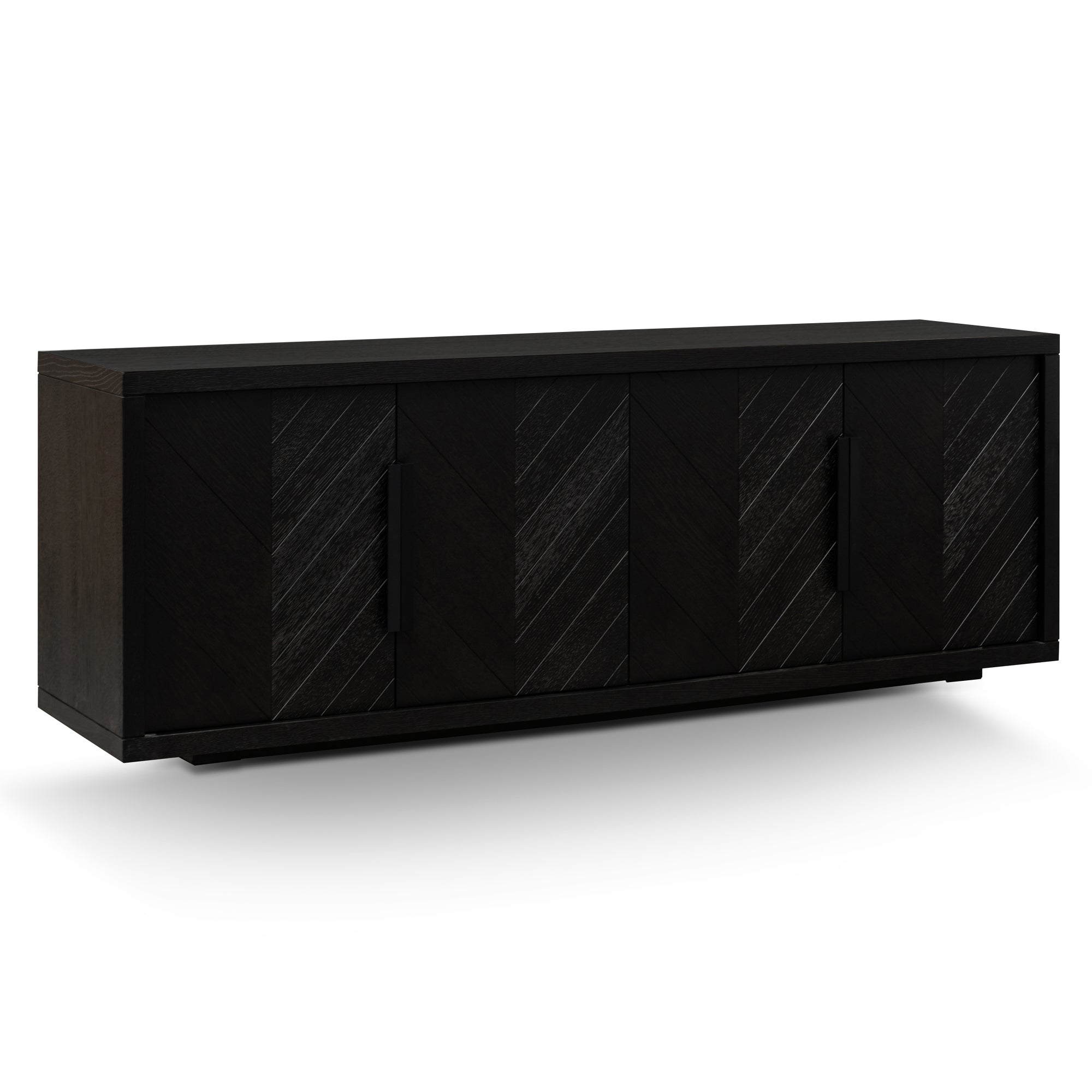 2m Buffet Unit - Textured Espresso Black