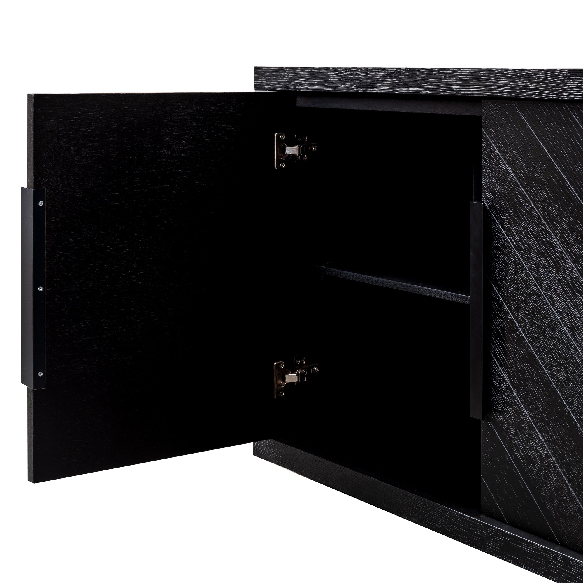 2m Buffet Unit - Textured Espresso Black