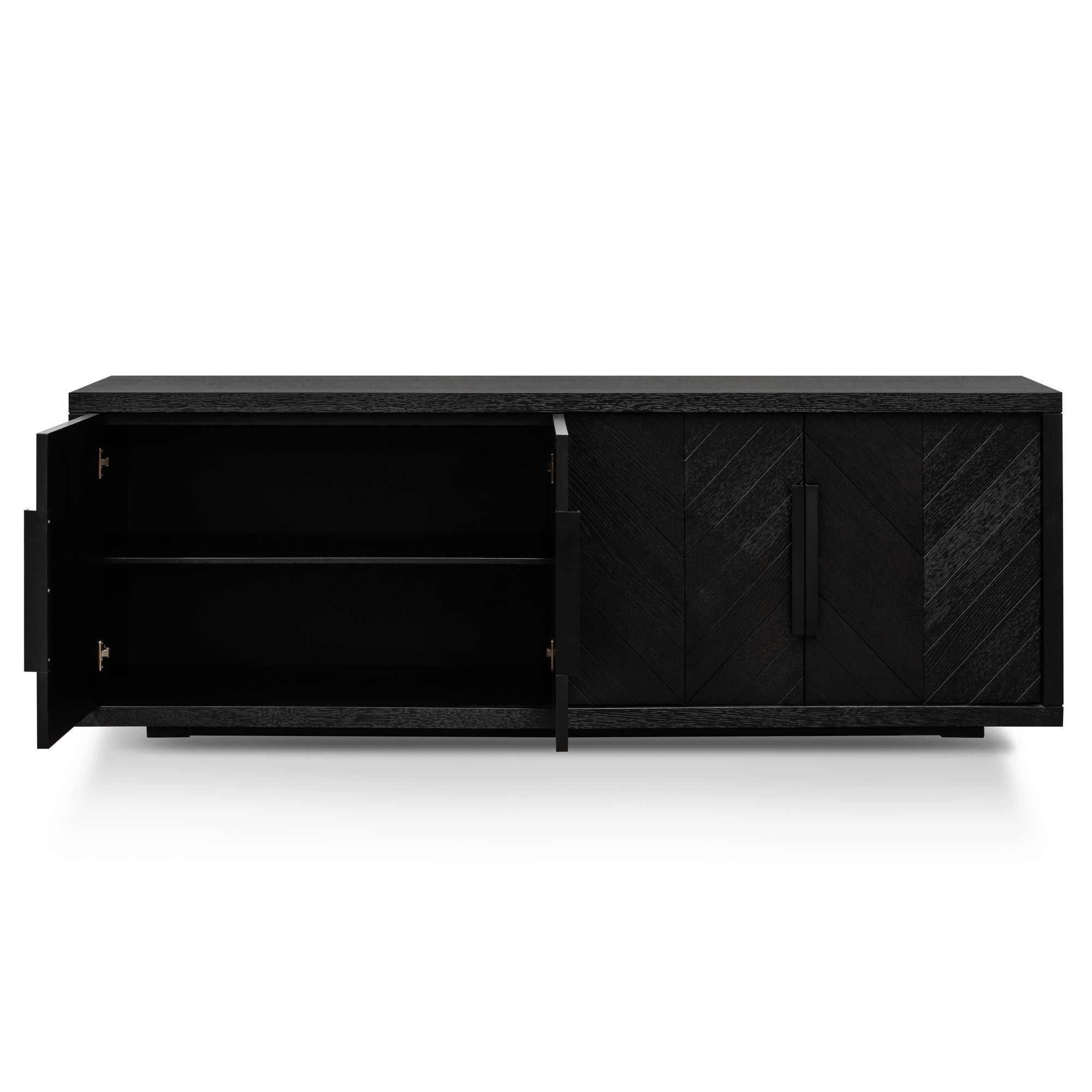 2m Buffet Unit - Textured Espresso Black