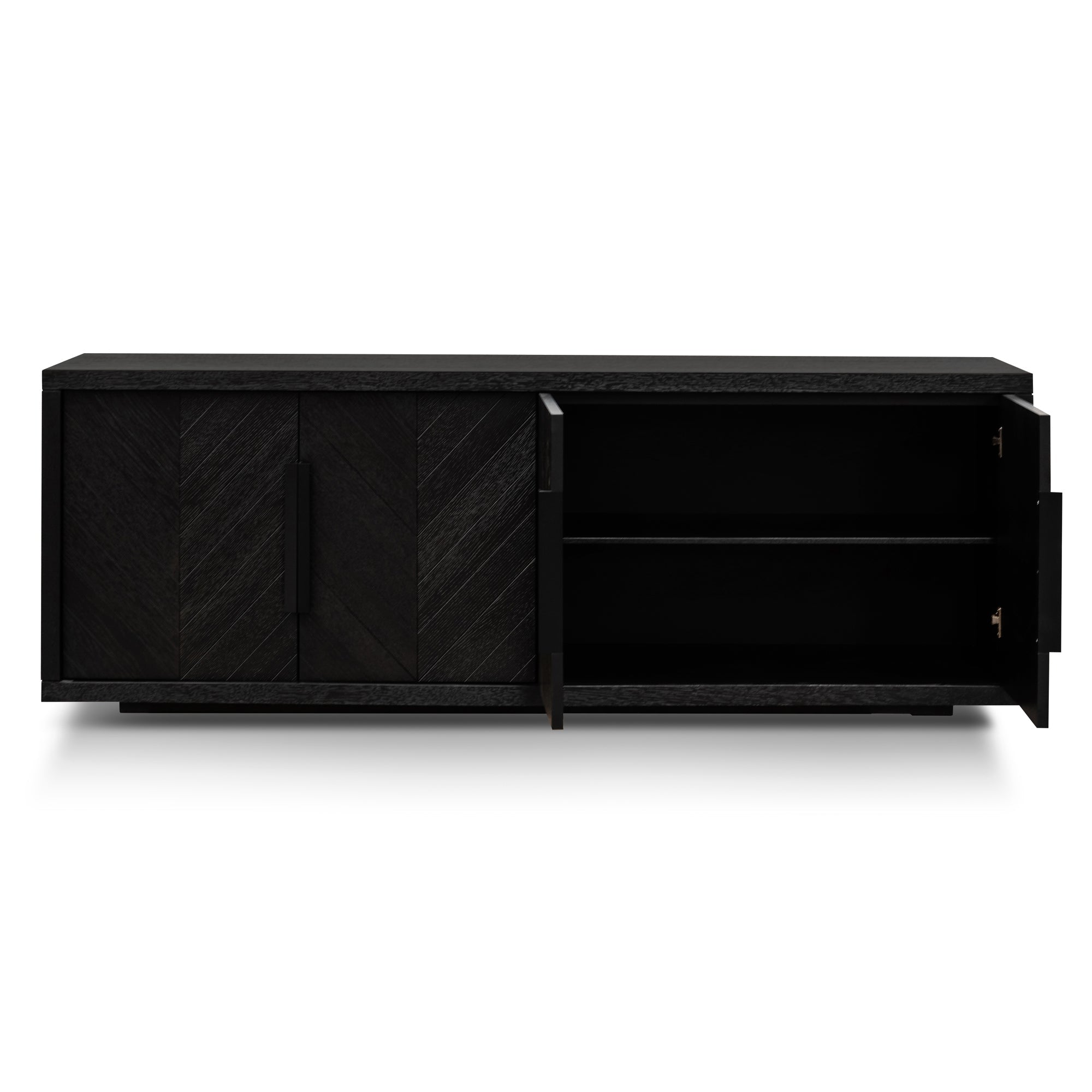 2m Buffet Unit - Textured Espresso Black