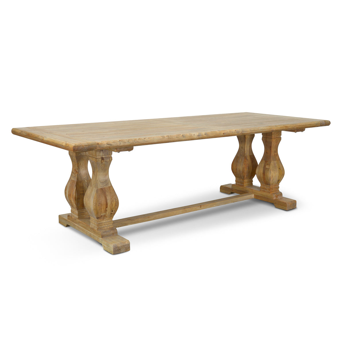 Artica Wood Dining Table 2.4m - Rustic Natural