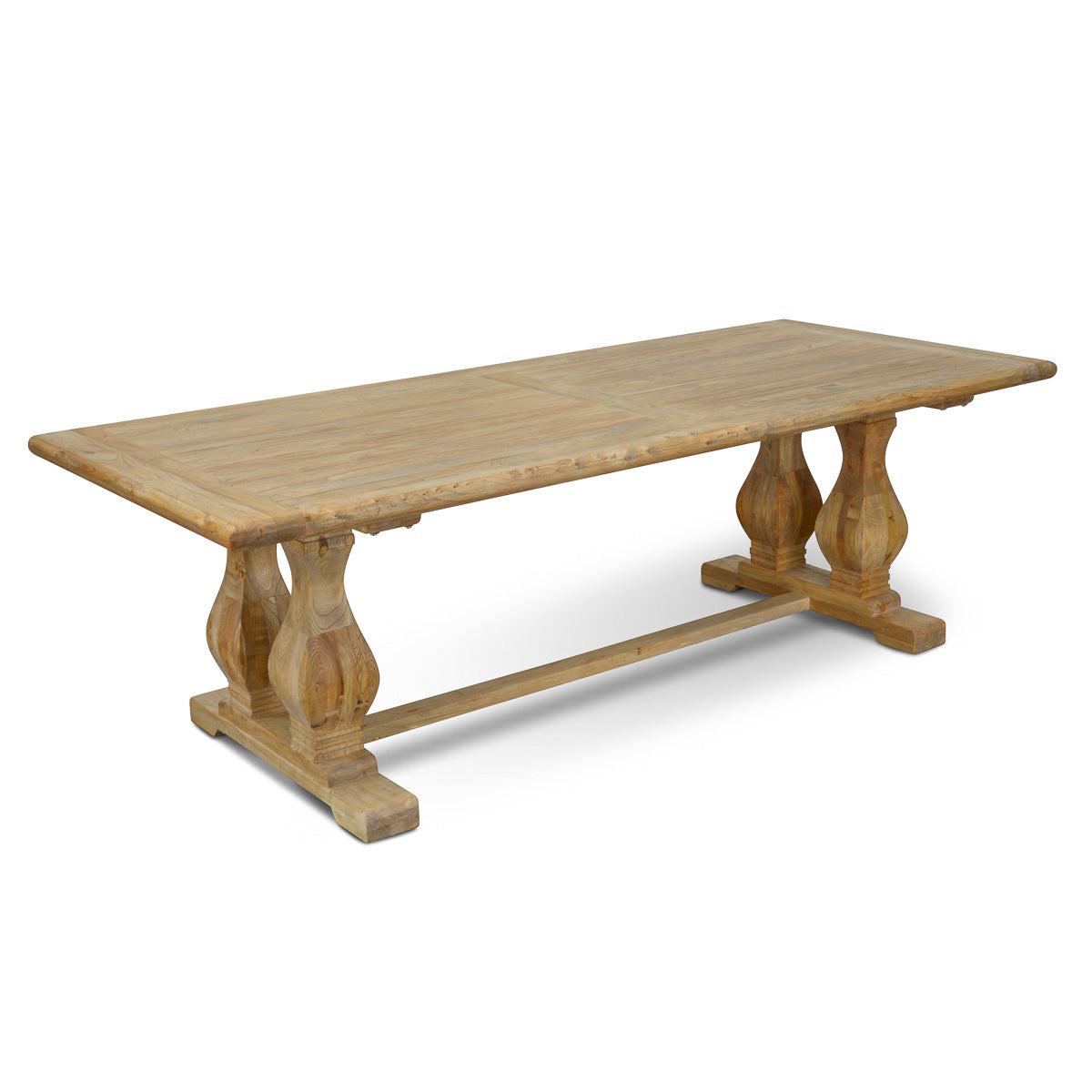 Artica Wood Dining Table 2.4m - Rustic Natural