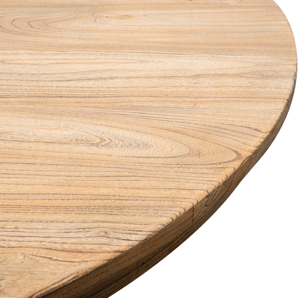 Joane Round Dining Table 140cm - Rustic Natural
