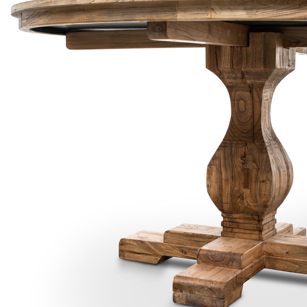 Joane Round Dining Table 140cm - Rustic Natural