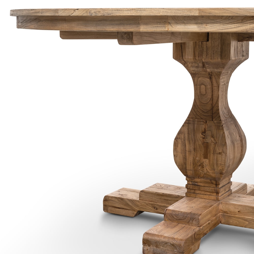 Joane Round Dining Table 140cm - Rustic Natural