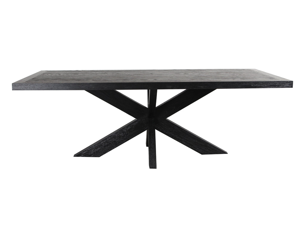 CDT6077-CH 2.2m Wooden Dining Table - Full Black