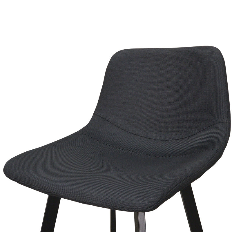 Duke 80cm Bar Stool in Black Fabric (Set of 2)