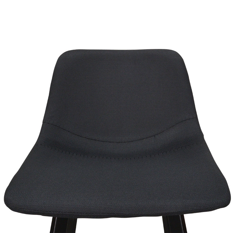 Duke 80cm Bar Stool in Black Fabric (Set of 2)