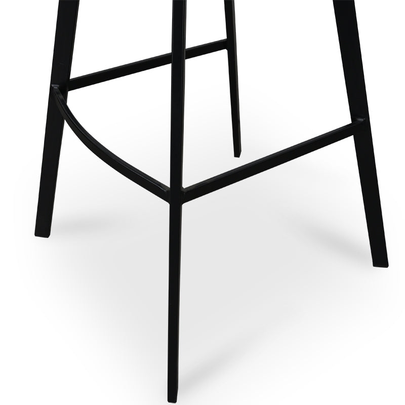 Duke 80cm Bar Stool in Black Fabric (Set of 2)