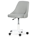 Ernesto Grey Fabric Office Chair - White Base